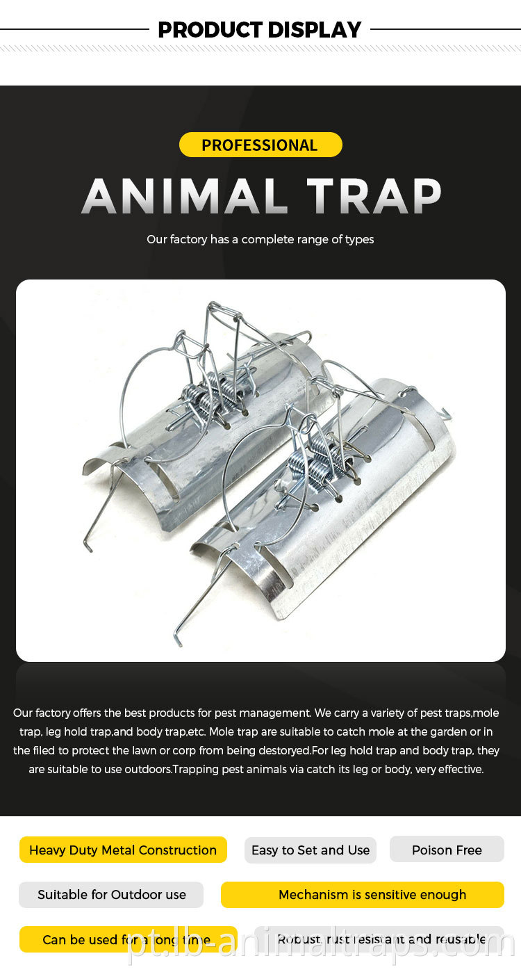 Metal Tunnel Mole Trap